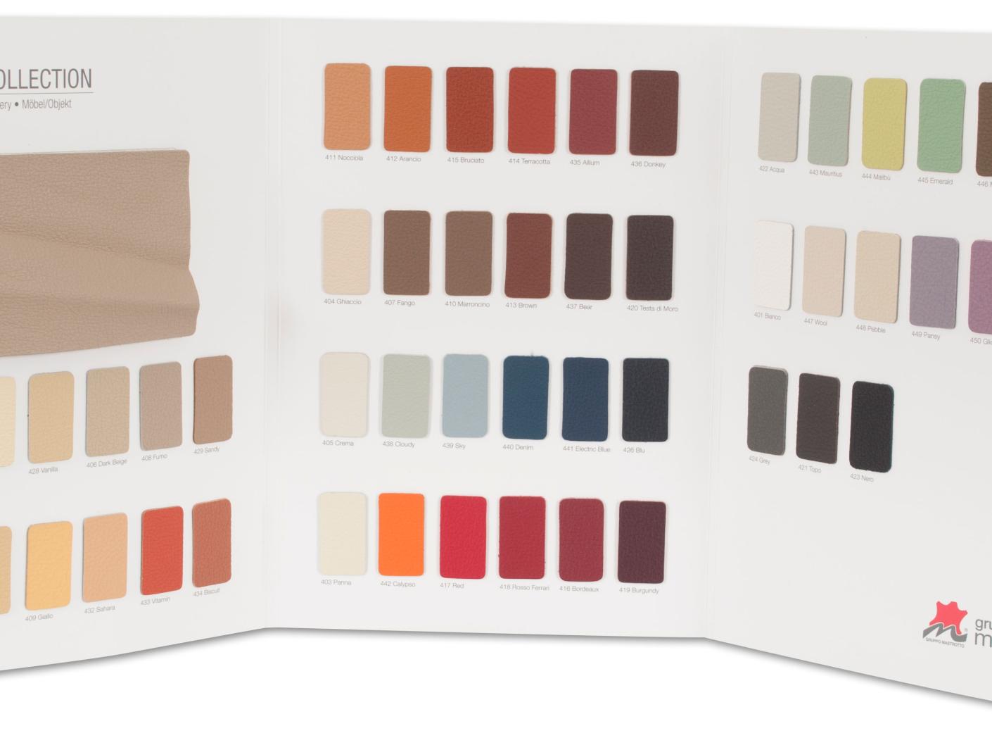 Møbelhud Ocean Prøvekoll. Folder møbel/bil/maritim Møbelhud Ocean Prøvekoll. Folder møbel/bil/maritim