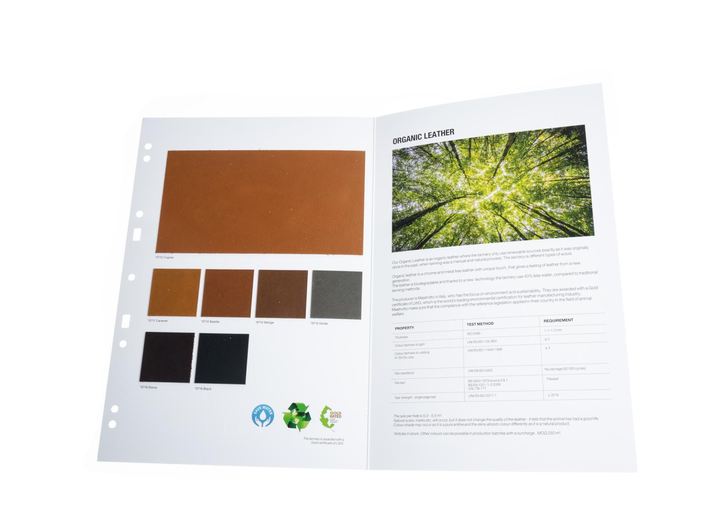 Møbelhud Nevotex Organic Leather Folder Møbelhud Nevotex Organic Leather Folder