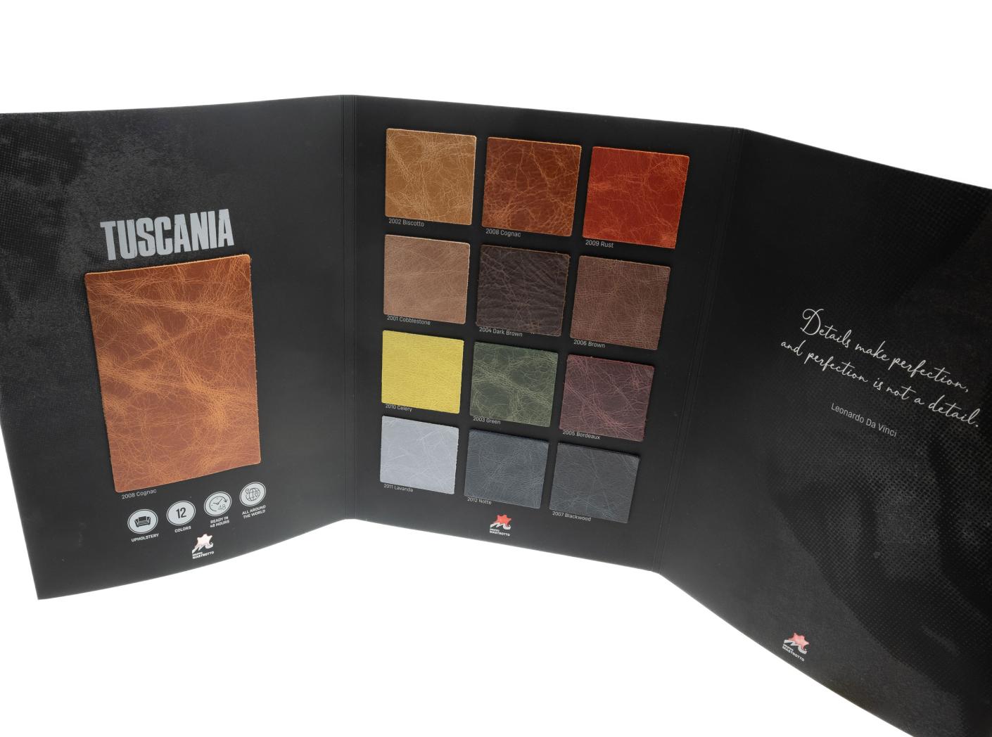 Møbelhud Tuscania Prøvekolleksjon Folder Møbelhud Tuscania Prøvekolleksjon Folder