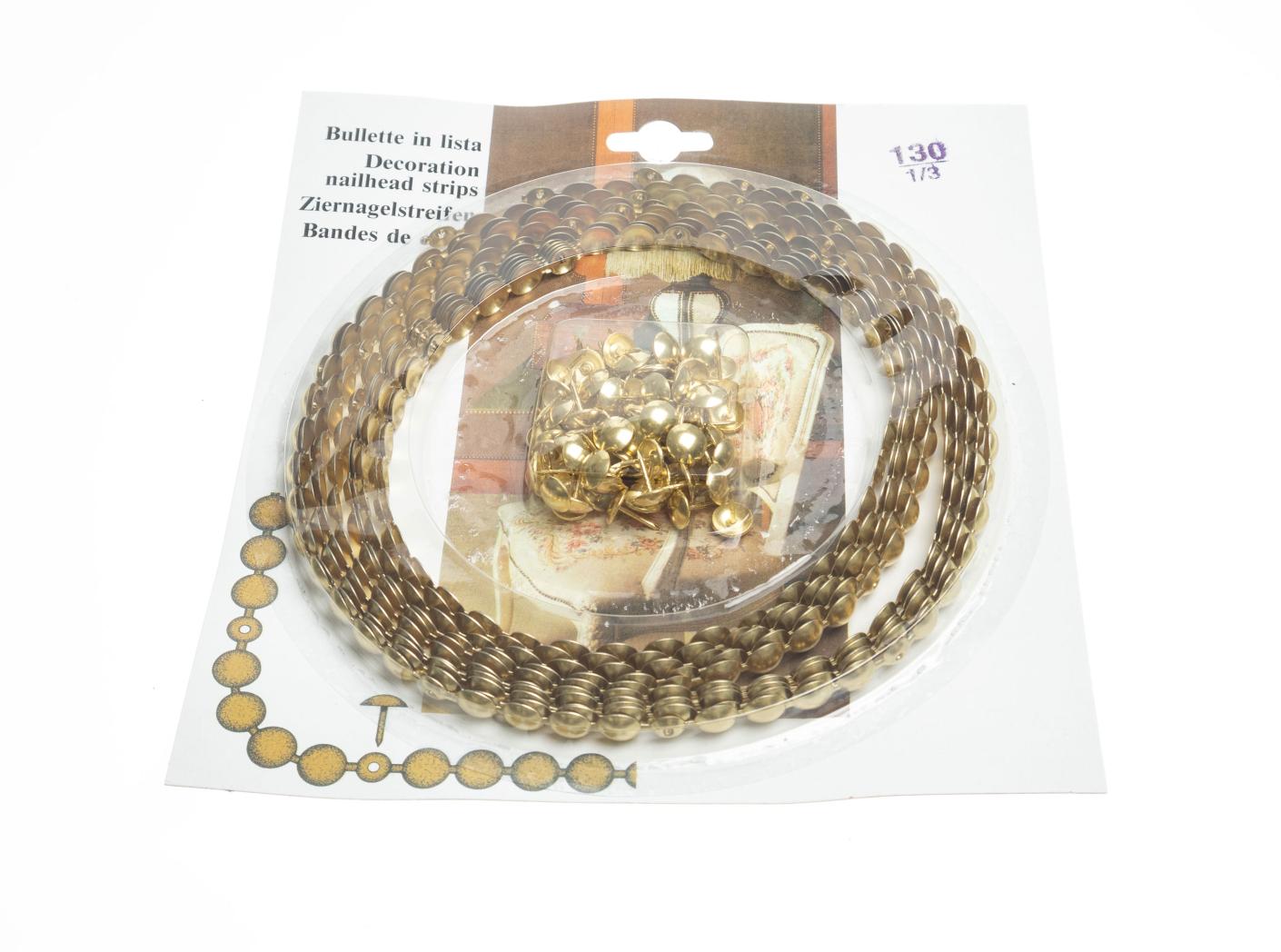 Pyntespikerlengde 130 1/3 Messing, 5 m/fp, Ø 11,3 mm Pyntespikerlengde 130 1/3 Messing, 5 m/fp, Ø 11,3 mm