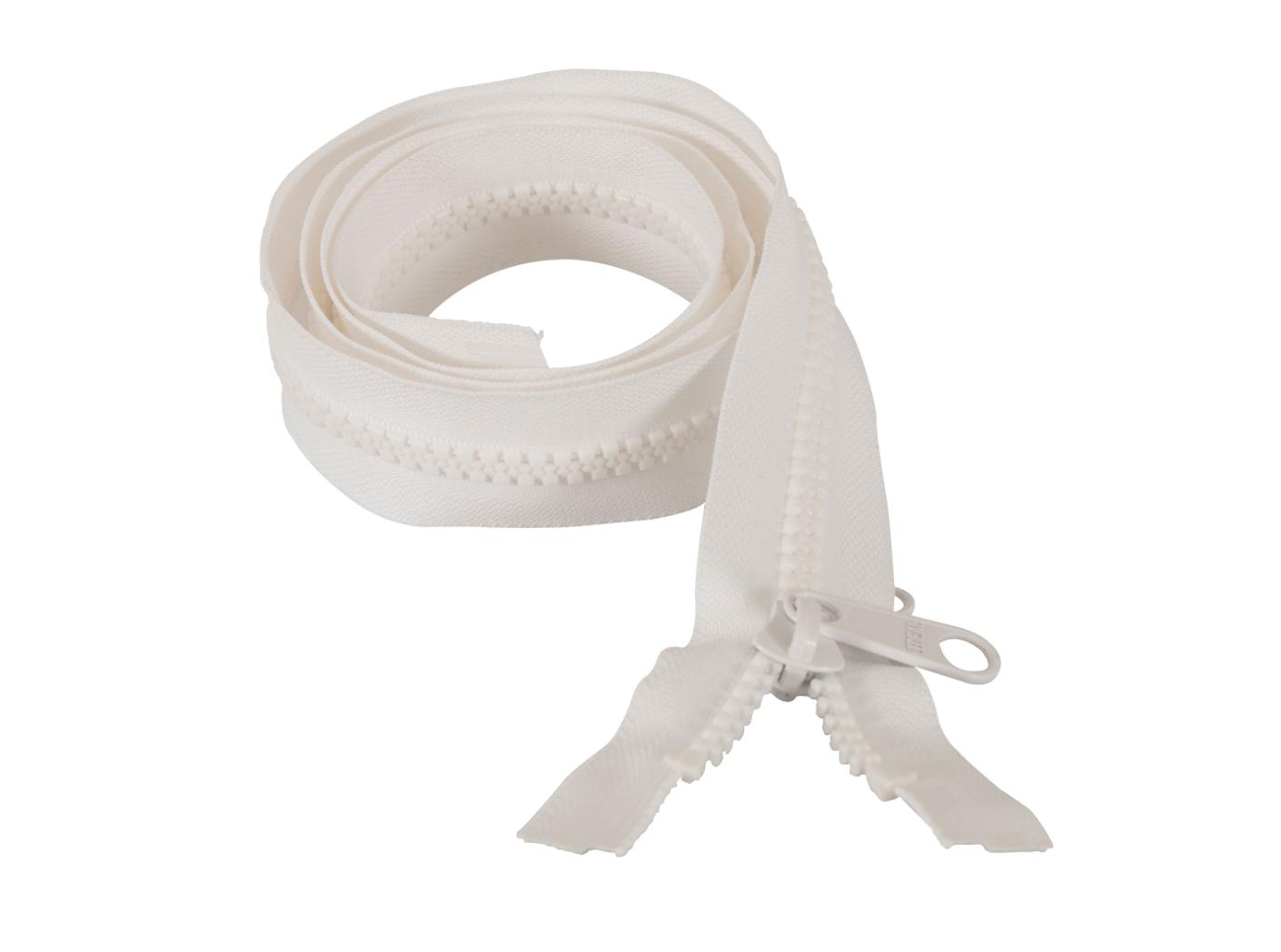 Glidelås delbart hvit, nr 10 Glidelås delbart hvit, nr 10