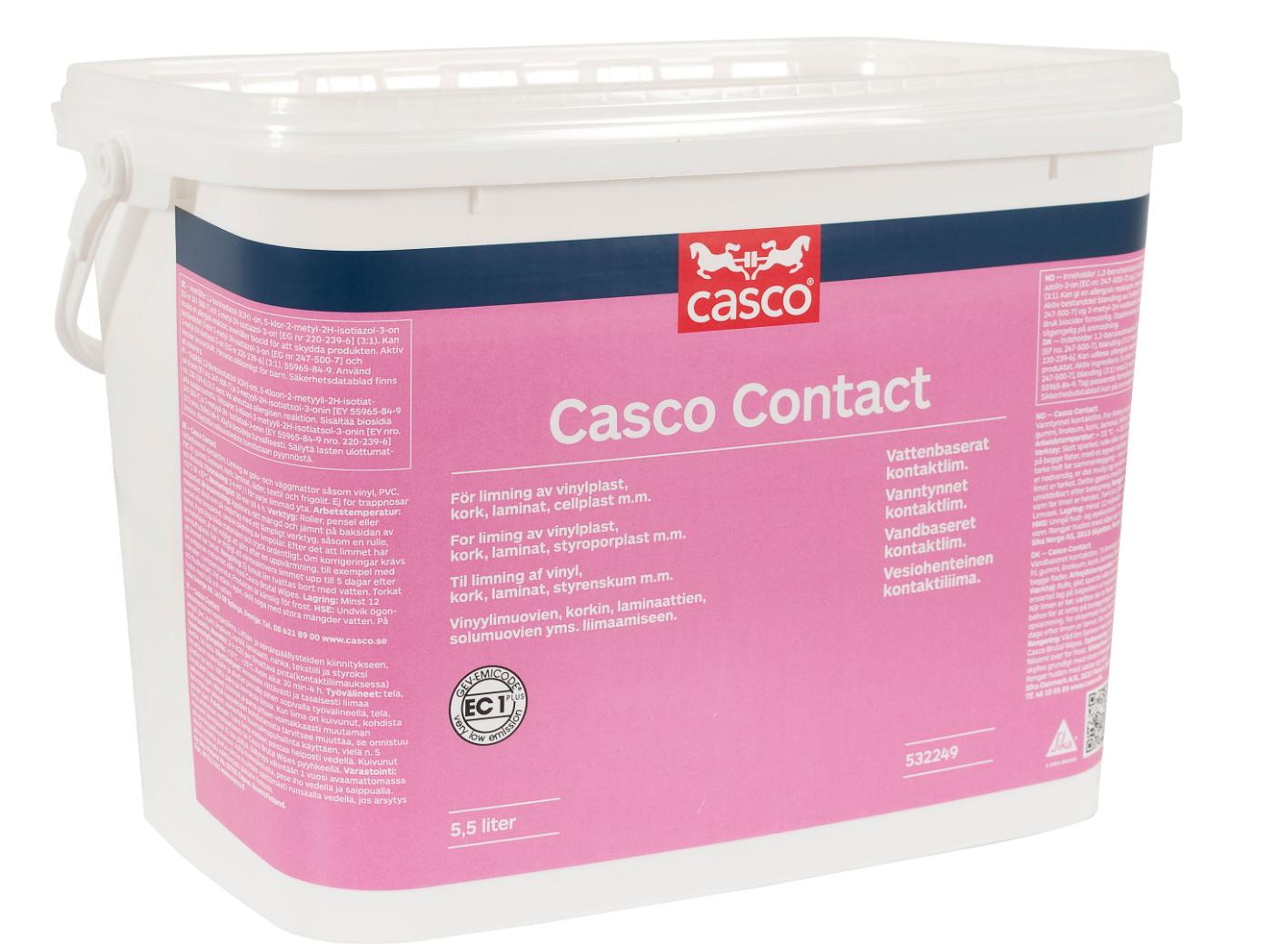 Kontaktlim vannbasert Casco Contact 3880 , 5,5 kg Kontaktlim vannbasert Casco Contact 3880 , 5,5 kg