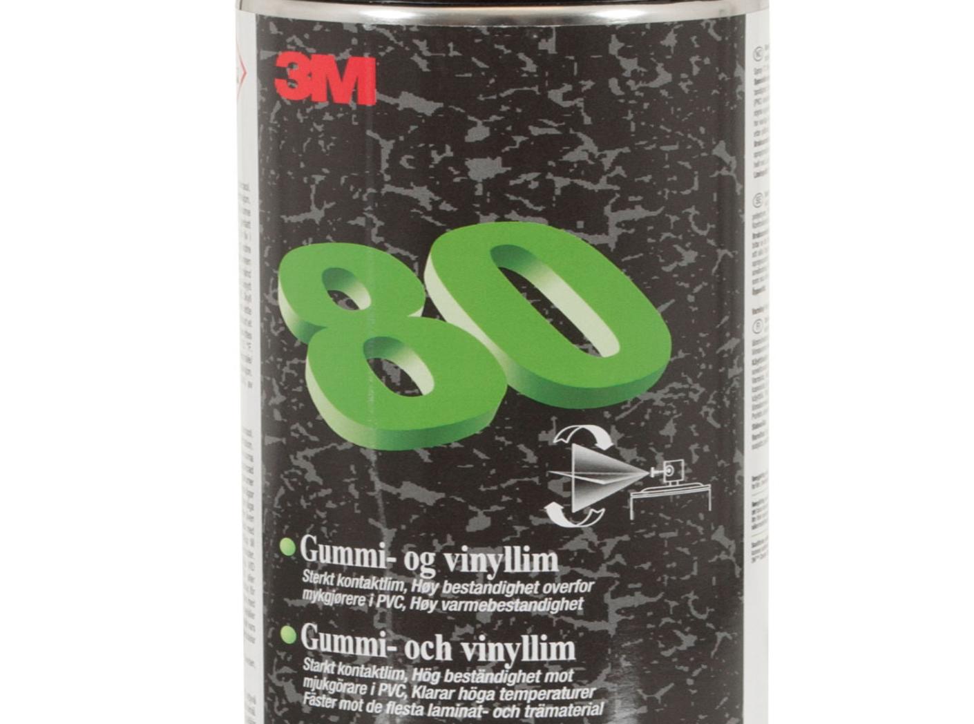 Spraylim 3M 80 PVC og vinyllim 0,5 ltr. Spraylim 3M 80 PVC og vinyllim 0,5 ltr.