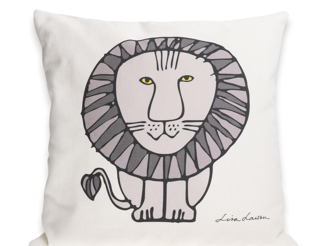 Pynteputetrekk LEO Grå på Off-white 40x40 Pynteputetrekk LEO Grå på Off-white 40x40