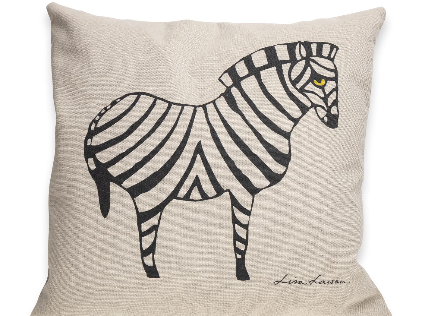 Pynteputetrekk ZEBRA Svart på Sand 40x40 Pynteputetrekk ZEBRA Svart på Sand 40x40
