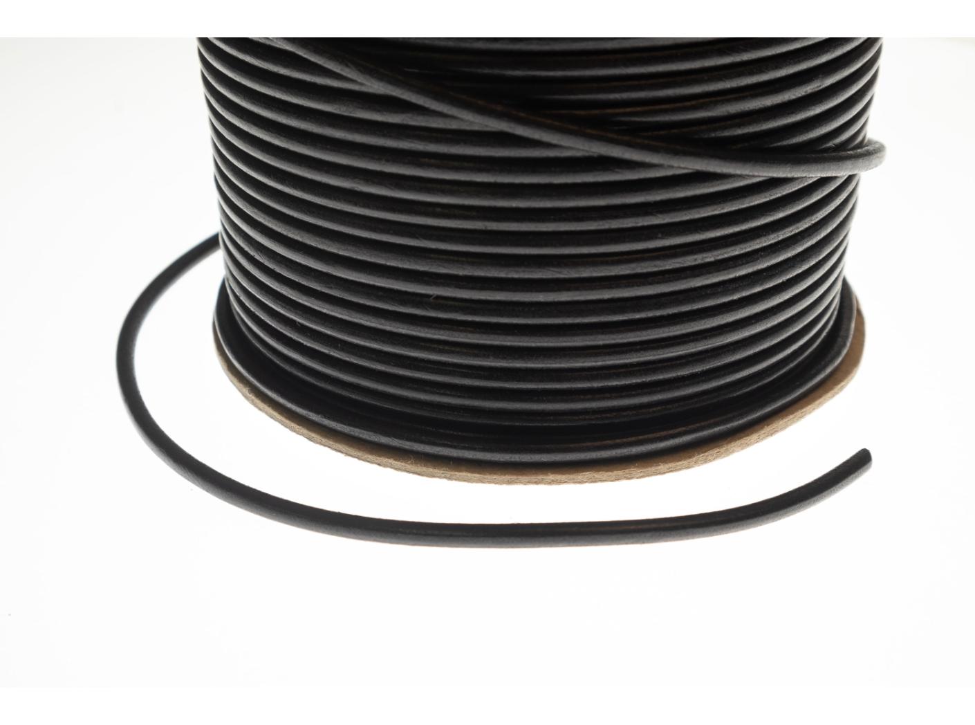 Lærsnor 3 mm Svart Lærsnor 3 mm Svart