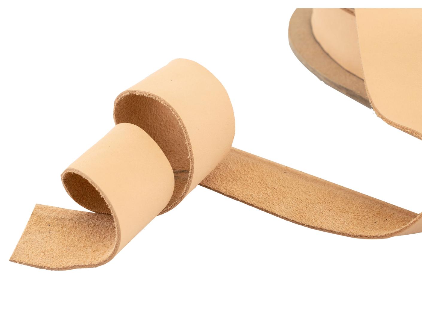 Lærband 40 mm Natur Vegetabilsk Lærband 40 mm Natur Vegetabilsk