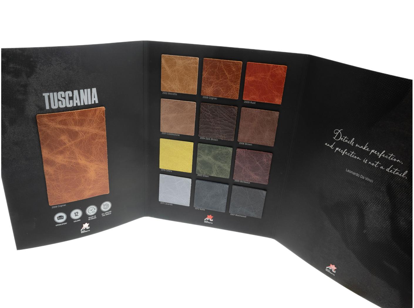 Møbelhud Tuscania Prøvekolleksjon Folder Møbelhud Tuscania Prøvekolleksjon Folder