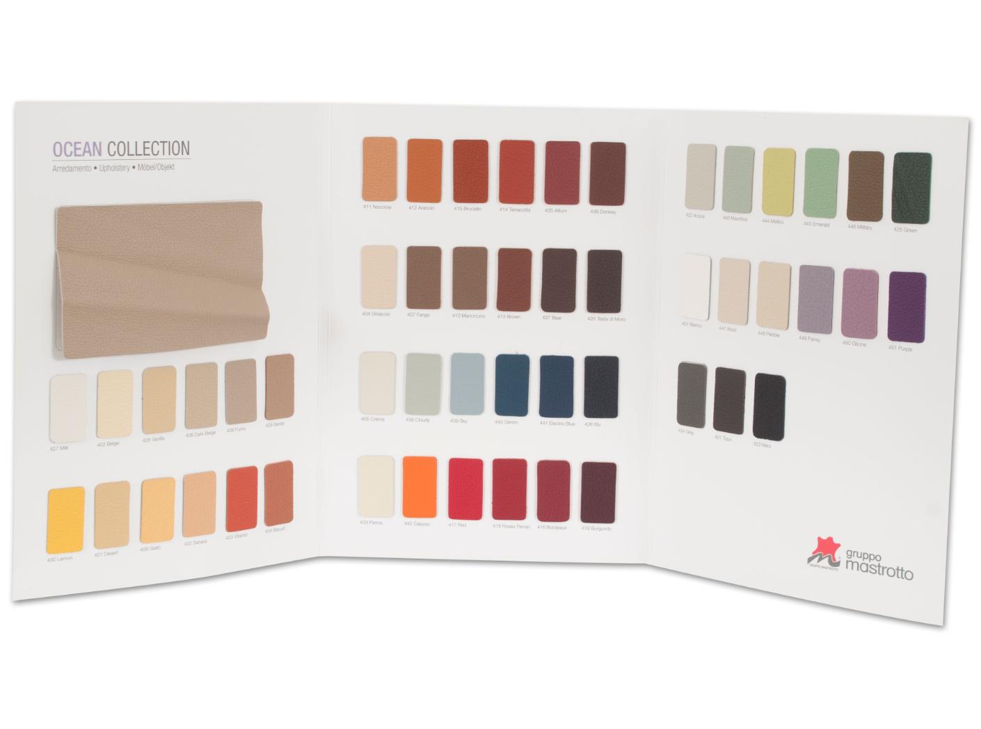 Møbelhud Ocean Prøvekoll. Folder møbel/bil/maritim Møbelhud Ocean Prøvekoll. Folder møbel/bil/maritim