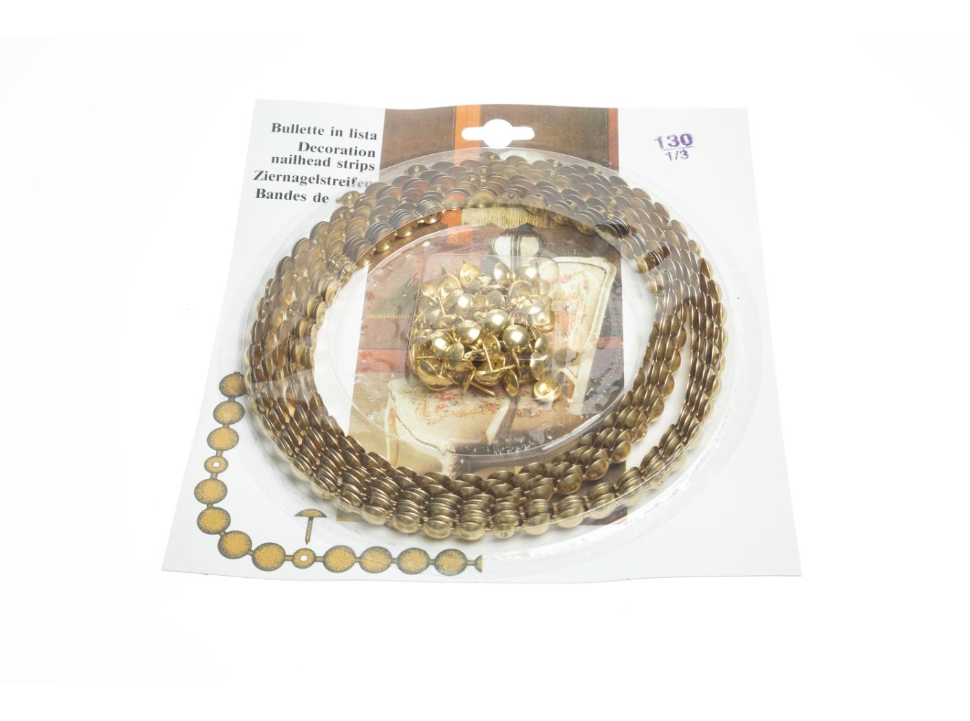 Pyntespikerlengde 130 1/3 Messing, 5 m/fp, Ø 11,3 mm Pyntespikerlengde 130 1/3 Messing, 5 m/fp, Ø 11,3 mm