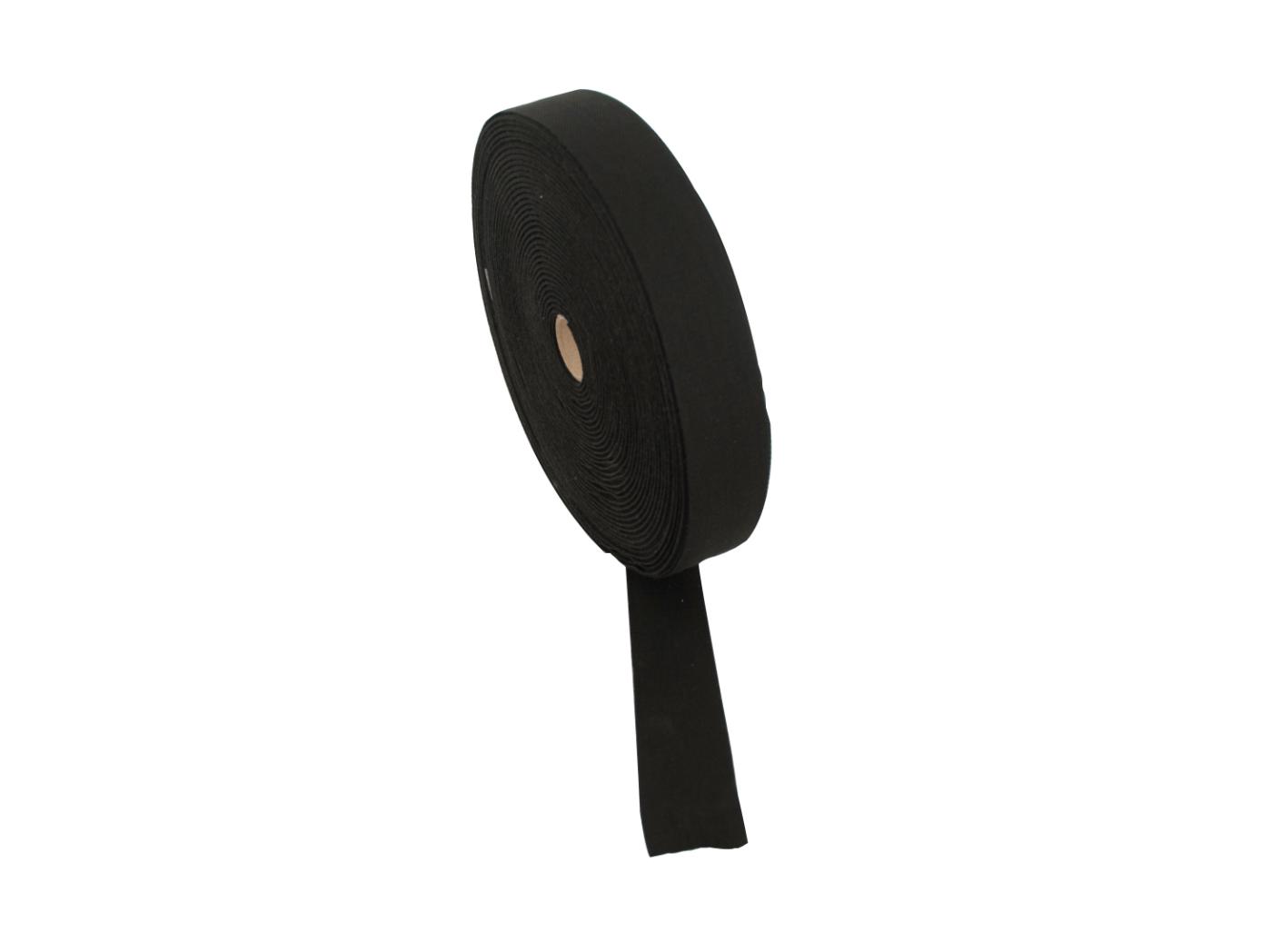 Bomullsband, 30mm, svart, 50mtr/rull Bomullsband, 30mm, svart, 50mtr/rull