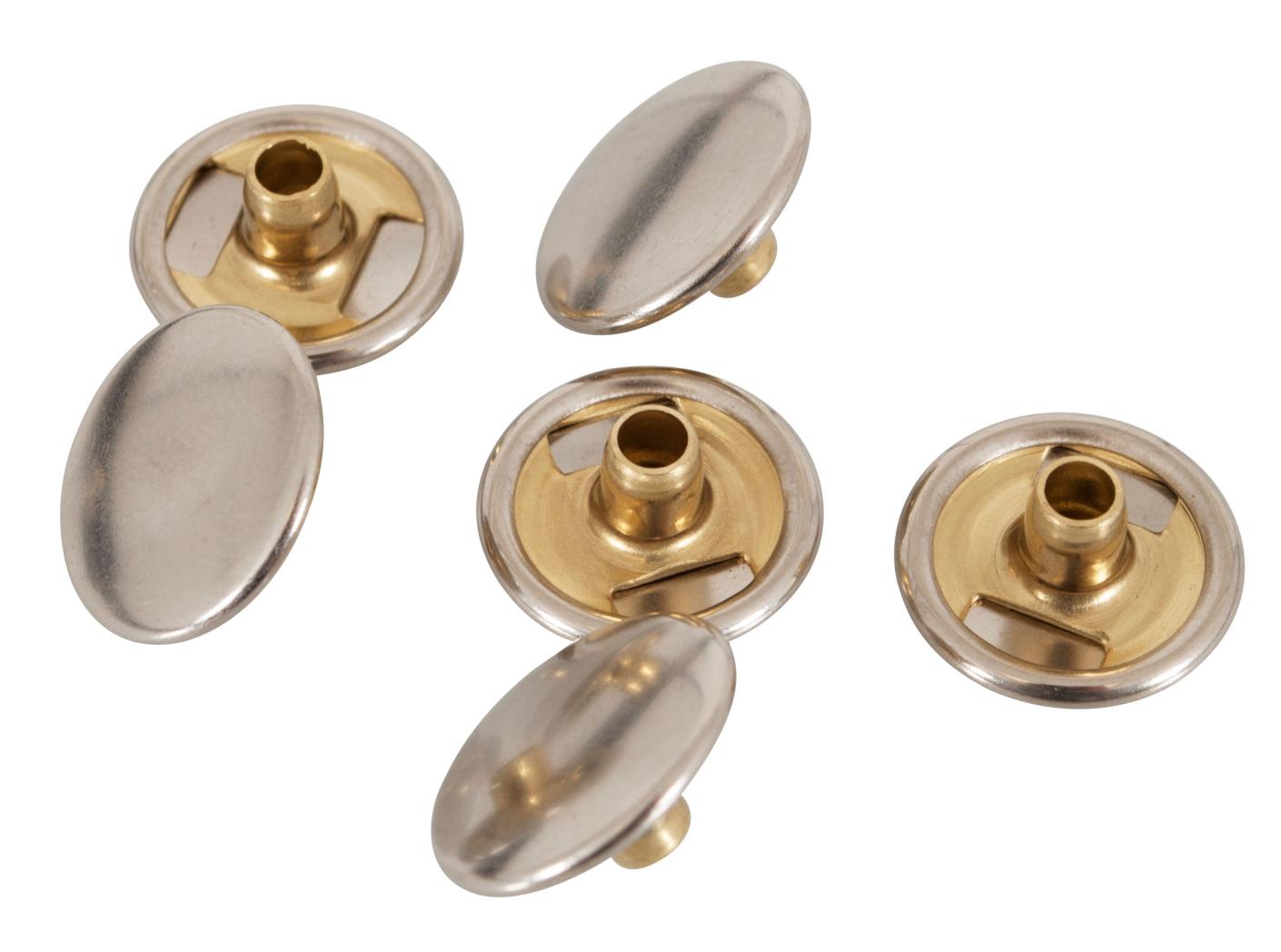 Trykknapp Cap/Calott, del 1 nikkel Ø15,1mm, 1000st/fp Trykknapp Cap/Calott, del 1 nikkel Ø15,1mm, 1000st/fp