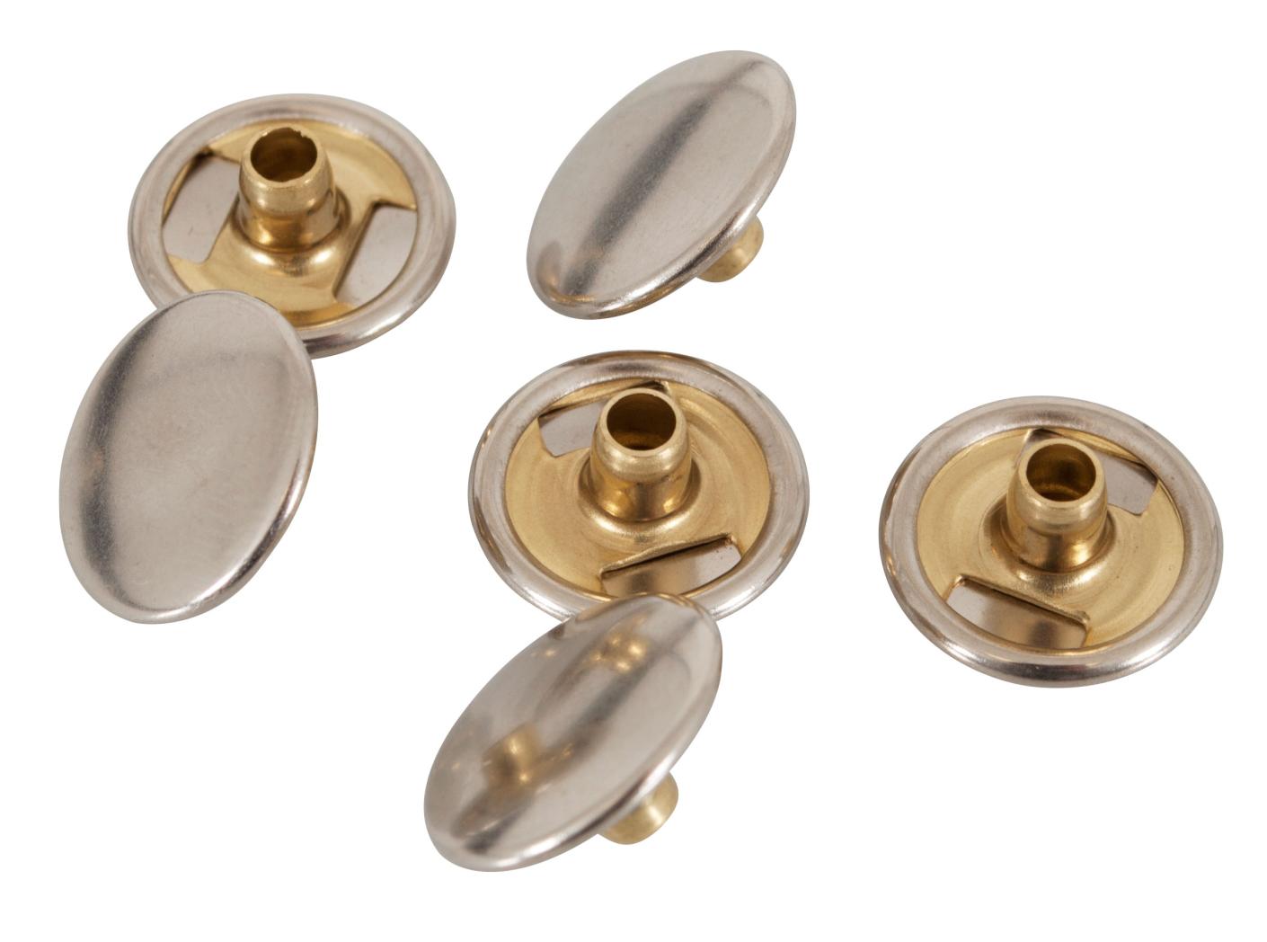 Trykknapp Cap/Calott, del 1 nikkel 100 stk/pk Trykknapp Cap/Calott, del 1 nikkel 100 stk/pk