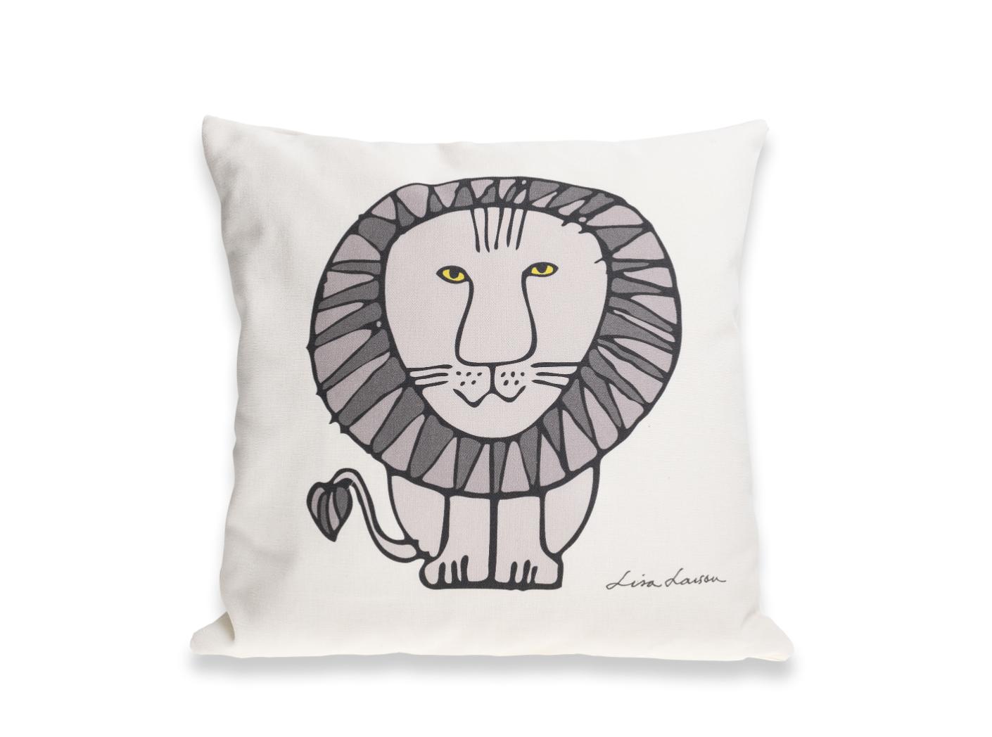 Pynteputetrekk LEO Grå på Off-white 40x40 Pynteputetrekk LEO Grå på Off-white 40x40