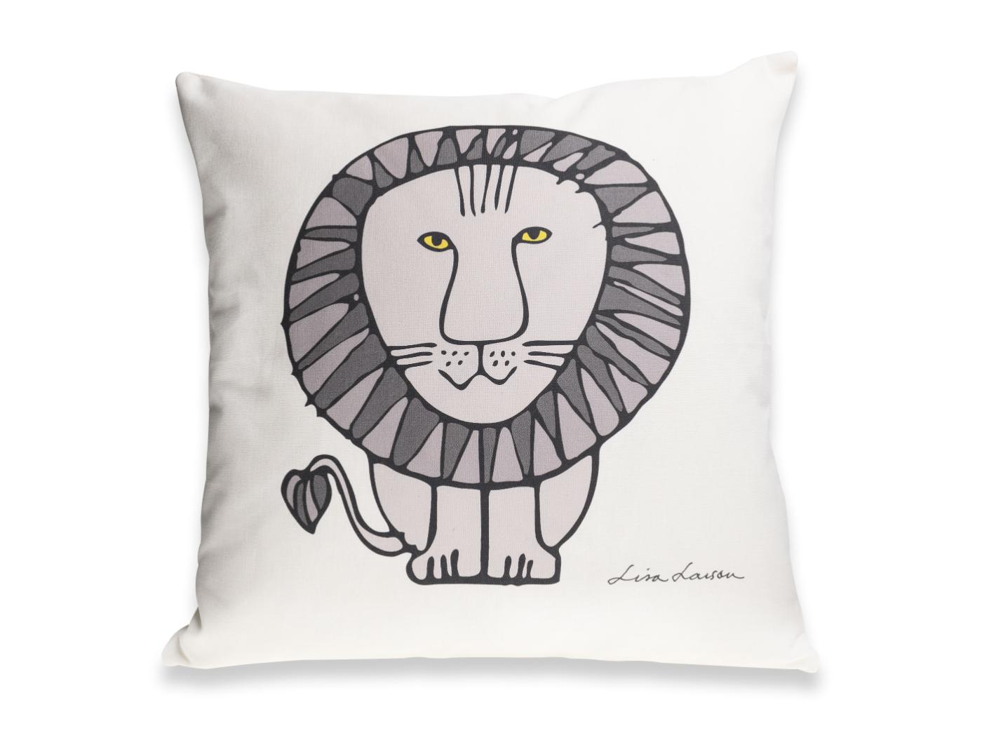 Pynteputetrekk LEO Grå på Off-white 50x50 Pynteputetrekk LEO Grå på Off-white 50x50