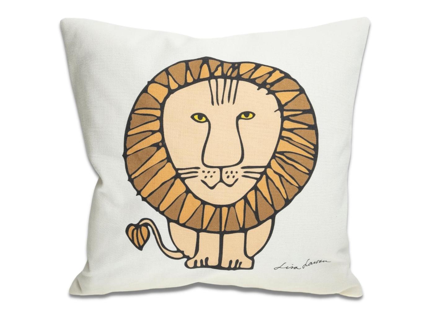 Pynteputetrekk LEO Brun på Off-white 50x50 Pynteputetrekk LEO Brun på Off-white 50x50