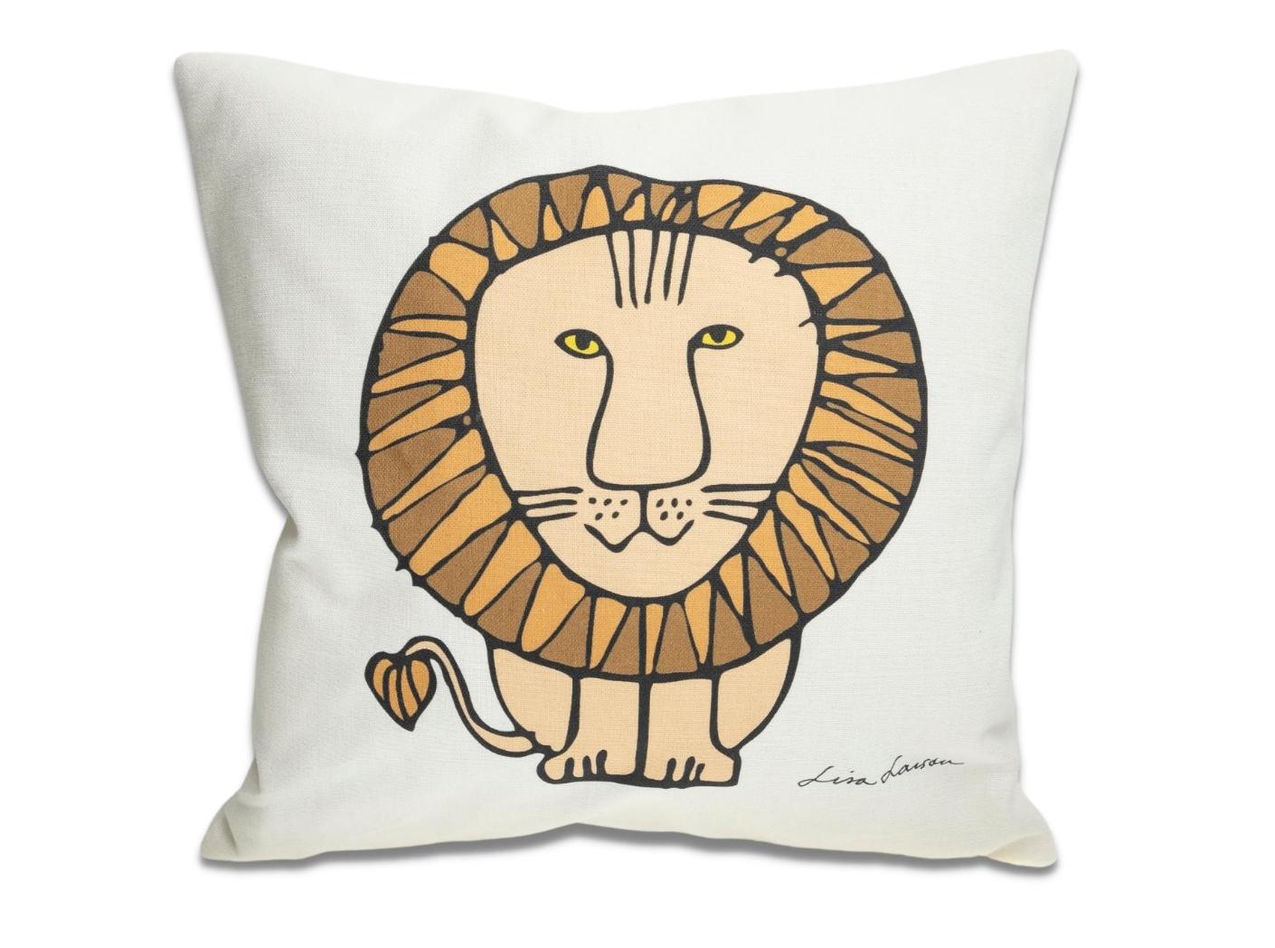 Pynteputetrekk LEO Brun på Off-white 40x40 Pynteputetrekk LEO Brun på Off-white 40x40