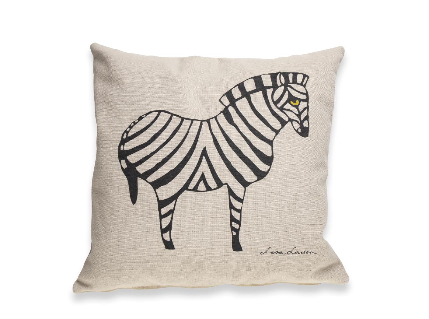 Pynteputetrekk ZEBRA Svart på Sand 40x40 Pynteputetrekk ZEBRA Svart på Sand 40x40