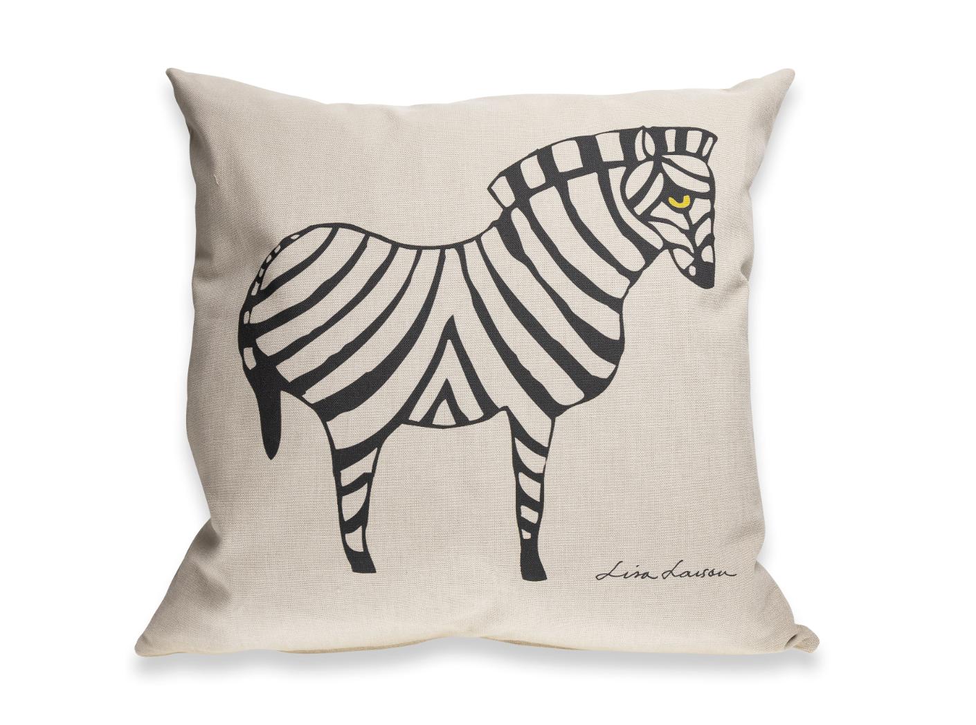 Pynteputetrekk ZEBRA Svart på Sand 50x50 Pynteputetrekk ZEBRA Svart på Sand 50x50