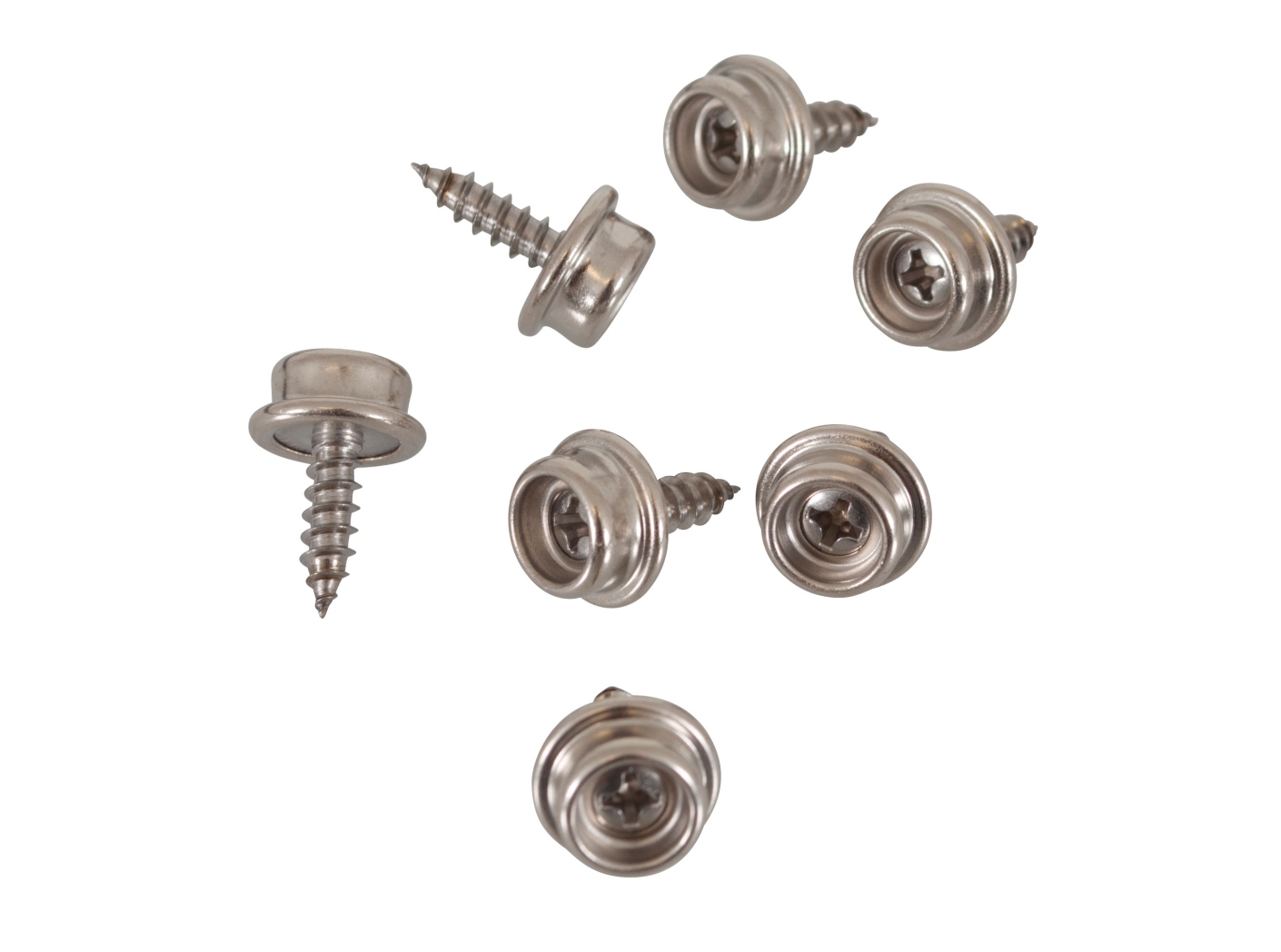 Trykknapp skru 12mm forniklet Trykknapp skru 12mm forniklet