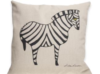 Pynteputetrekk ZEBRA Svart på Sand 40x40 Pynteputetrekk ZEBRA Svart på Sand 40x40