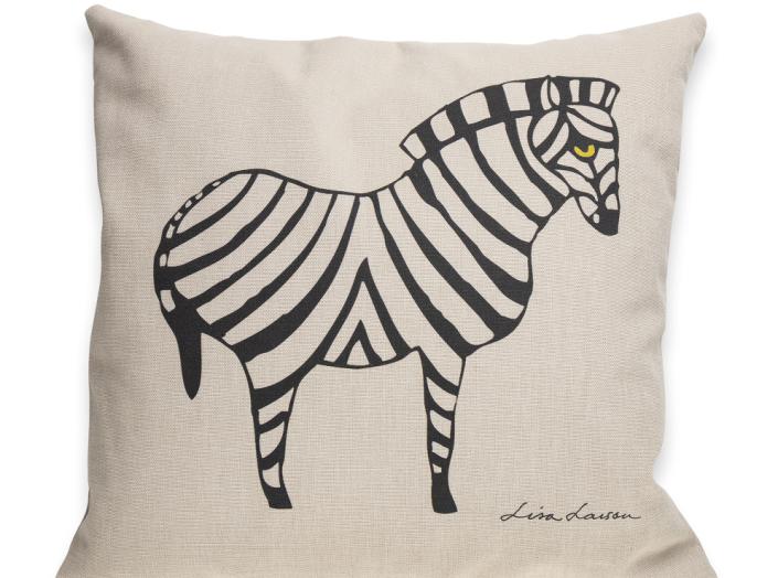Pynteputetrekk ZEBRA Svart på Sand 40x40 Pynteputetrekk ZEBRA Svart på Sand 40x40
