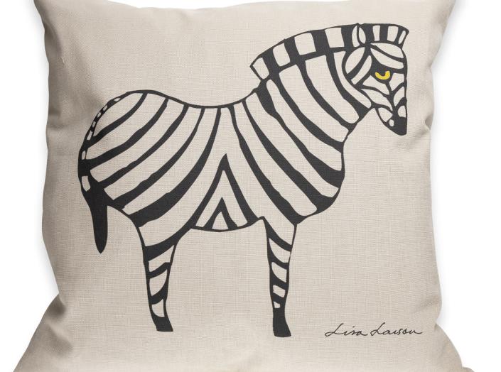 Pynteputetrekk ZEBRA Svart på Sand 50x50 Pynteputetrekk ZEBRA Svart på Sand 50x50